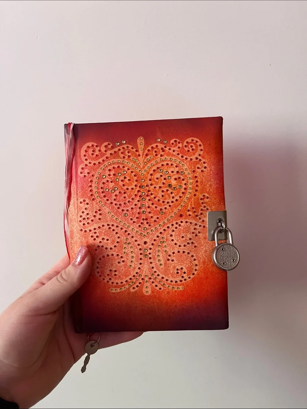 Embellished Locking Journal in Orange Gradient - One Year